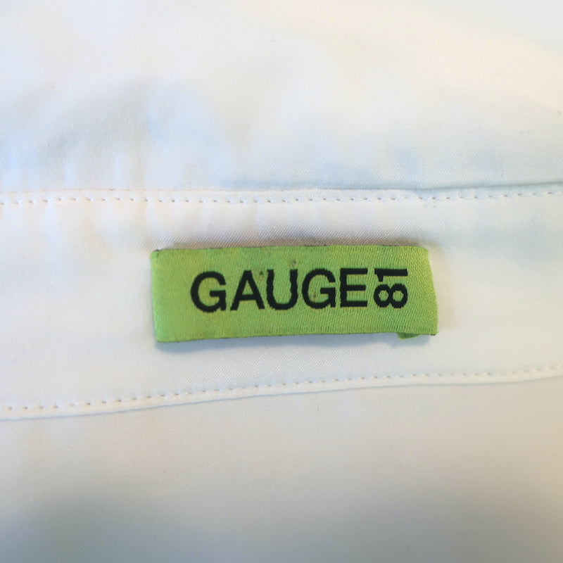 GAUGE81 Plunge Twist-Front Midi Dress White Size Small Long Sleeve Shirtdress