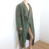 Greg Lauren Army Shearling Tent Nomad Coat Green Size 2