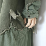 Greg Lauren Army Shearling Tent Nomad Coat Green Size 2