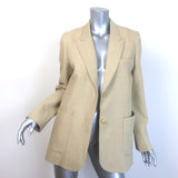 TWP Morgans Oversize Blazer Safari Beige Linen Size Small NEW
