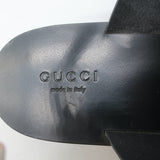 Gucci Horsebit Strappy Slingback Sandals Black Leather Size 38.5