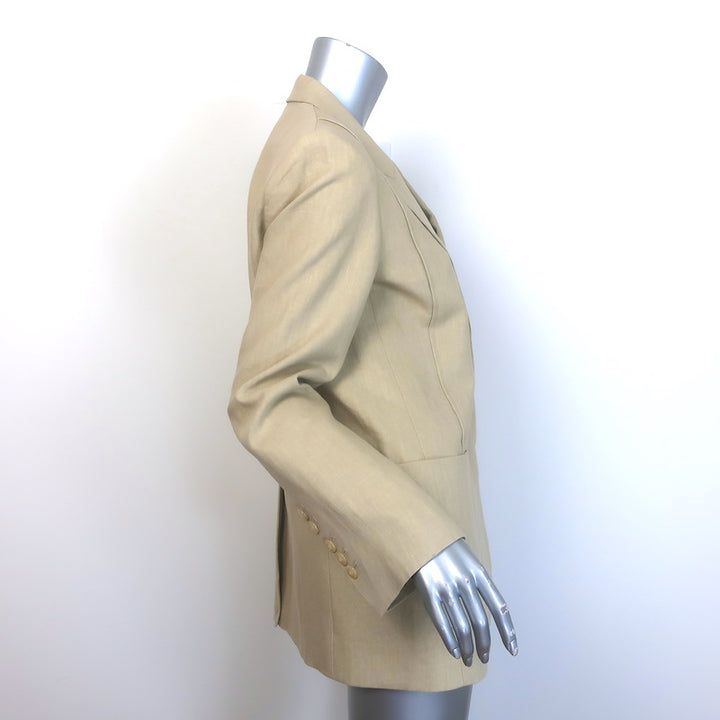 TWP Morgans Oversize Blazer Safari Beige Linen Size Small NEW