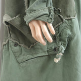 Greg Lauren Army Shearling Tent Nomad Coat Green Size 2