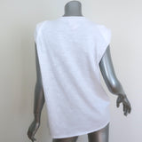 Cinq a Sept Reese Jeweled Muscle Tee White Size Medium Sleeveless Top