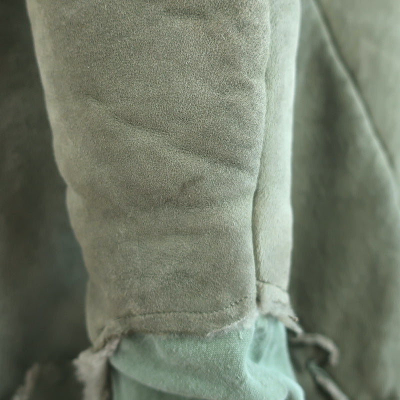 Greg Lauren Army Shearling Tent Nomad Coat Green Size 2