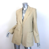 TWP Morgans Oversize Blazer Safari Beige Linen Size Small NEW