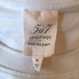 Cinq a Sept Reese Jeweled Muscle Tee White Size Medium Sleeveless Top