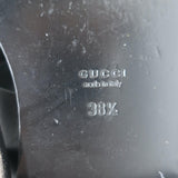 Gucci Horsebit Strappy Slingback Sandals Black Leather Size 38.5