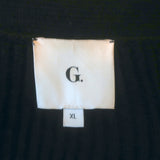 G. Label by goop Foster Puff Sleeve Cardigan Black Ribbed Wool Size Extra Large