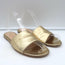 Gianvito Rossi Metallic Leather Slide Sandals Gold Size 39