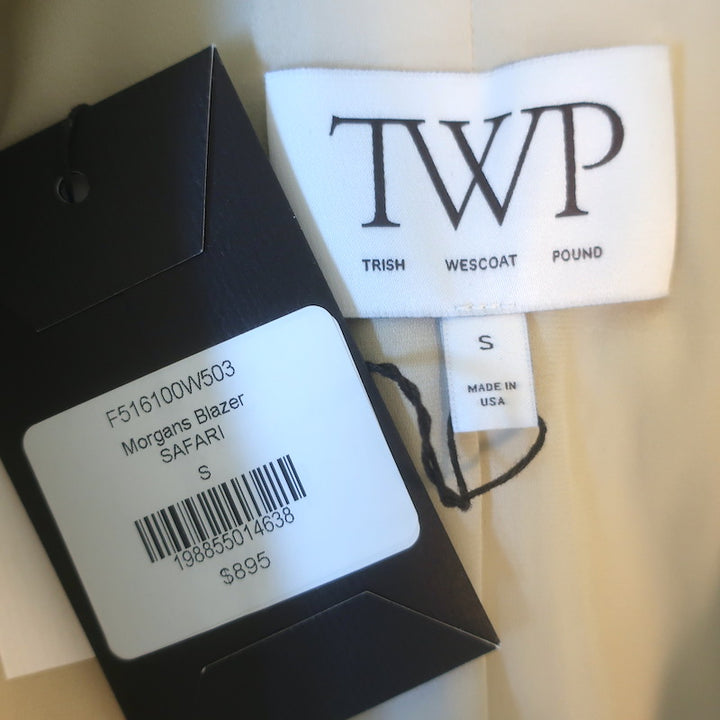 TWP Morgans Oversize Blazer Safari Beige Linen Size Small NEW