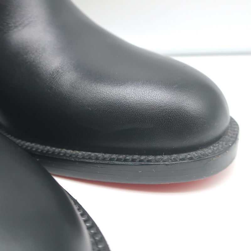 Christian Louboutin Karistrap Ankle Boots Black Leather Size 38.5