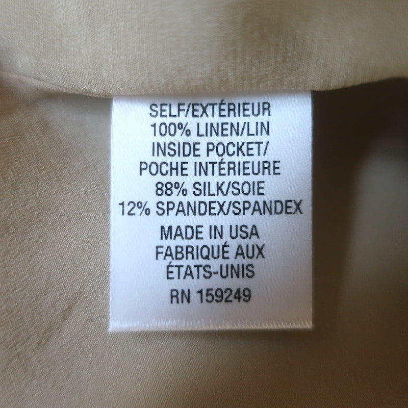 TWP Morgans Oversize Blazer Safari Beige Linen Size Small NEW