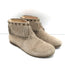 ANINE BING Fringe Moccasin Boots Beige Suede Size 40 Flat Ankle Boots
