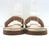 Gianvito Rossi Metallic Leather Slide Sandals Gold Size 39