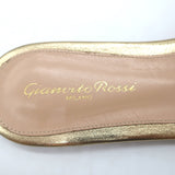 Gianvito Rossi Metallic Leather Slide Sandals Gold Size 39