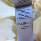 Zadig & Voltaire Tonelo Tomboy Ruffled Lace-Trim Top Butter Size Medium