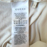 Gucci Shooting Star T-Shirt Cream Cotton Size Large Cap Sleeve Top