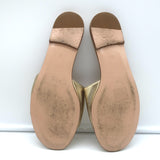 Gianvito Rossi Metallic Leather Slide Sandals Gold Size 39