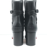 Christian Louboutin Karistrap Ankle Boots Black Leather Size 38.5