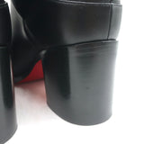Christian Louboutin Karistrap Ankle Boots Black Leather Size 38.5
