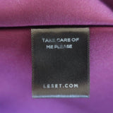 LESET Bobbi Crop Jacket Aubergine Heavyweight Satin Size Small