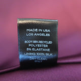 LESET Bobbi Crop Jacket Aubergine Heavyweight Satin Size Small