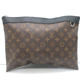 Louis Vuitton Discovery Pochette GM Brown Monogram Canvas Large Clutch NEW