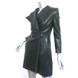 The Row Leather Zip-Front Jacket Black Size 4