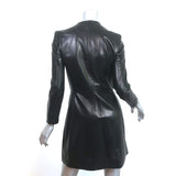 The Row Leather Zip-Front Jacket Black Size 4