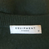 Equipment Sloane Cashmere Crewneck Sweater Forest Green Size Medium
