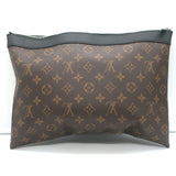 Louis Vuitton Discovery Pochette GM Brown Monogram Canvas Large Clutch NEW