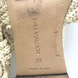 Bottega Veneta Lido Flat Slide Sandals Ecru Intrecciato Raffia Size 39