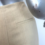 TWP Mini-Pleat High Rise Wide Leg Trousers Safari Beige Linen Size 4 NEW