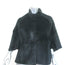 Pologeorgis Short Sleeve Fur Jacket Black Size Medium