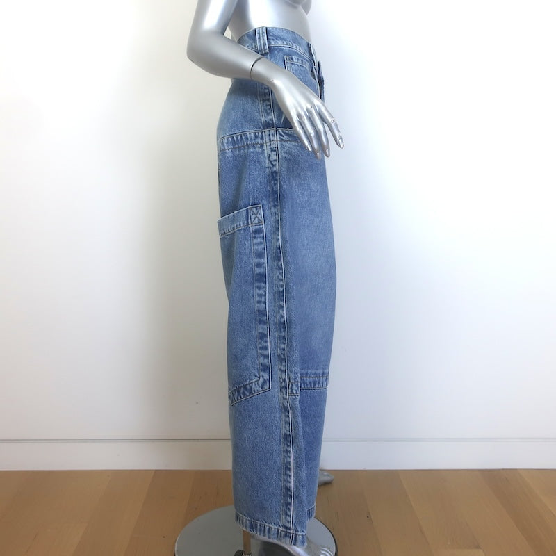 Maison Margiela Diane Keaton Wide Leg Jeans Blue Denim Size 40