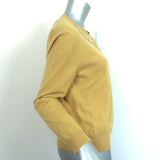 Marc Jacobs Beaded Cardigan Yellow Wool-Cashmere Size Small