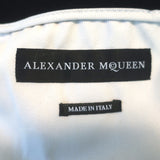 Alexander McQueen Embroidered Patch Peacoat Black Wool-Cashmere Size 50