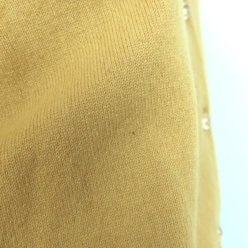 Marc Jacobs Beaded Cardigan Yellow Wool-Cashmere Size Small