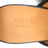 Gucci Open Roos Backless Horsebit Loafers Black Leather Size 7.5 NEW