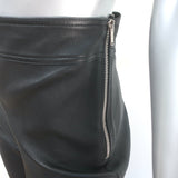 Helmut Lang Crop Flare Leather Pants Black Size 10