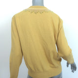 Marc Jacobs Beaded Cardigan Yellow Wool-Cashmere Size Small