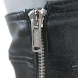 Helmut Lang Crop Flare Leather Pants Black Size 10