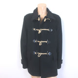 Burberry Prorsum Rope-Toggle Duffle Coat Black Wool Felt Size Extra Extra Large