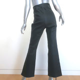 Helmut Lang Crop Flare Leather Pants Black Size 10