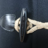 Burberry Prorsum Rope-Toggle Duffle Coat Black Wool Felt Size Extra Extra Large