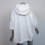 Moncler Zip Up Hoodie White Cotton & Nylon Size Extra Small Short Sleeve Jacket