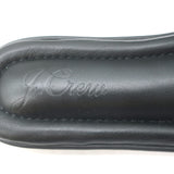 J.Crew Menorca Scrunchie-Strap Flat Slide Sandals Black Leather Size 9 NEW