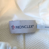 Moncler Zip Up Hoodie White Cotton & Nylon Size Extra Small Short Sleeve Jacket