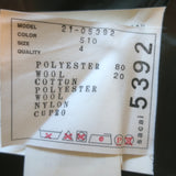 Sacai Denim-Back Double Breasted Suiting Jacket Olive Wool-Blend Size 4